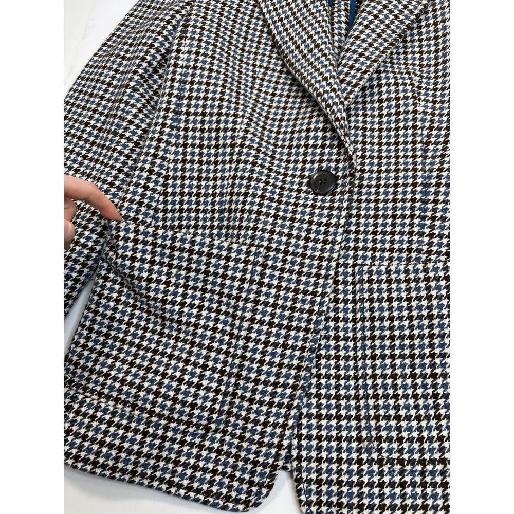 Kate Spade French Cream Pop Houndstooth Blazer Jacket Size 4 - Picture 7 of 12